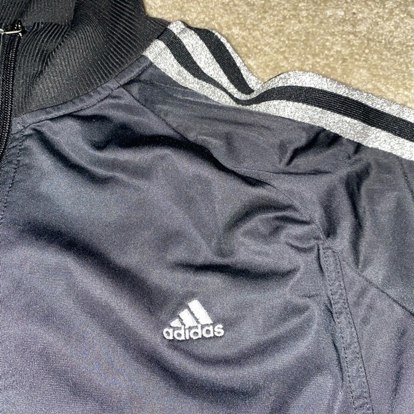 Rare Sparkle Adidas 3 Stripe Zip Up - Picture 3 of 4